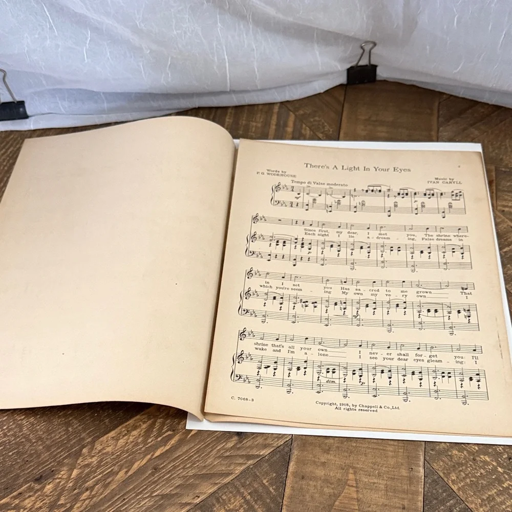 Vintage 'The Girl Behind the Gun' Musical Score